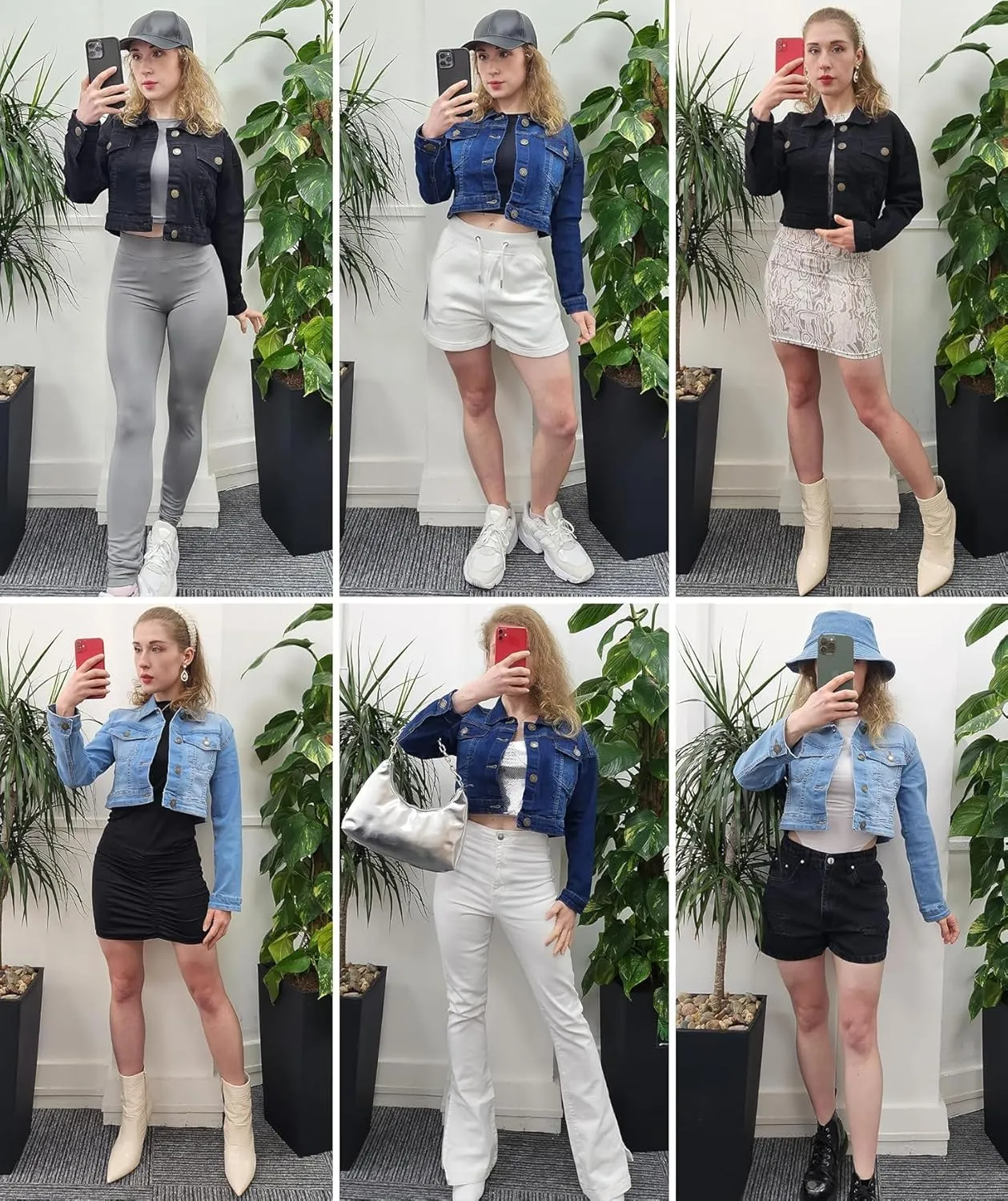 2025 Cropped Denim Jacket for Women Stretchy Fitted with 2 Pockets  Lightweight Trendy Short Jean Shacket