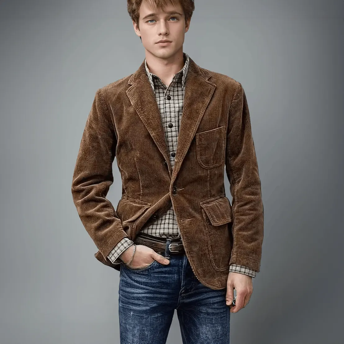 Adan Corduroy Blazer - Heren - Tijdloze Stijl & Comfort