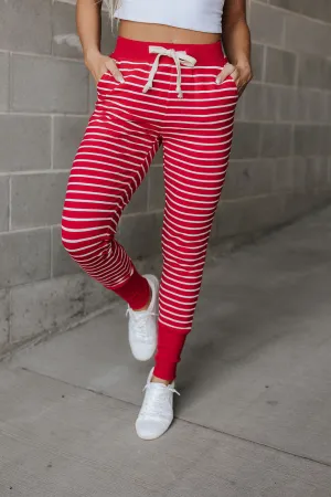 Ampersand Joggers - Peppermint Stripe