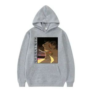Anime Cowboy Bebop Spiegel Spike Print Long Sleeve Casual Sports Oversized Hoodie