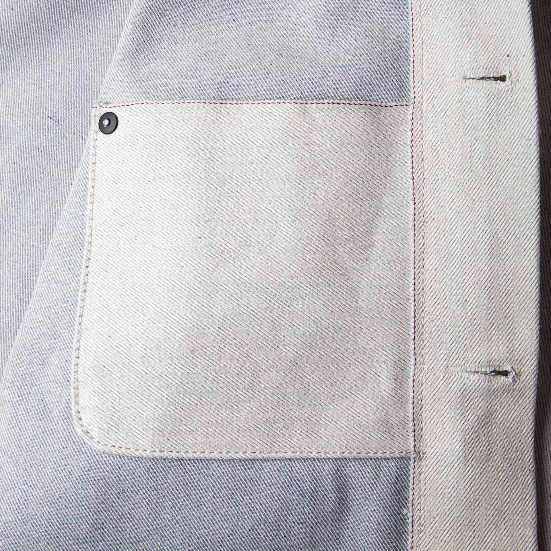 BWJ-01 WORKER JACKET 14 oz. ecru ‘paint roller’ selvedge