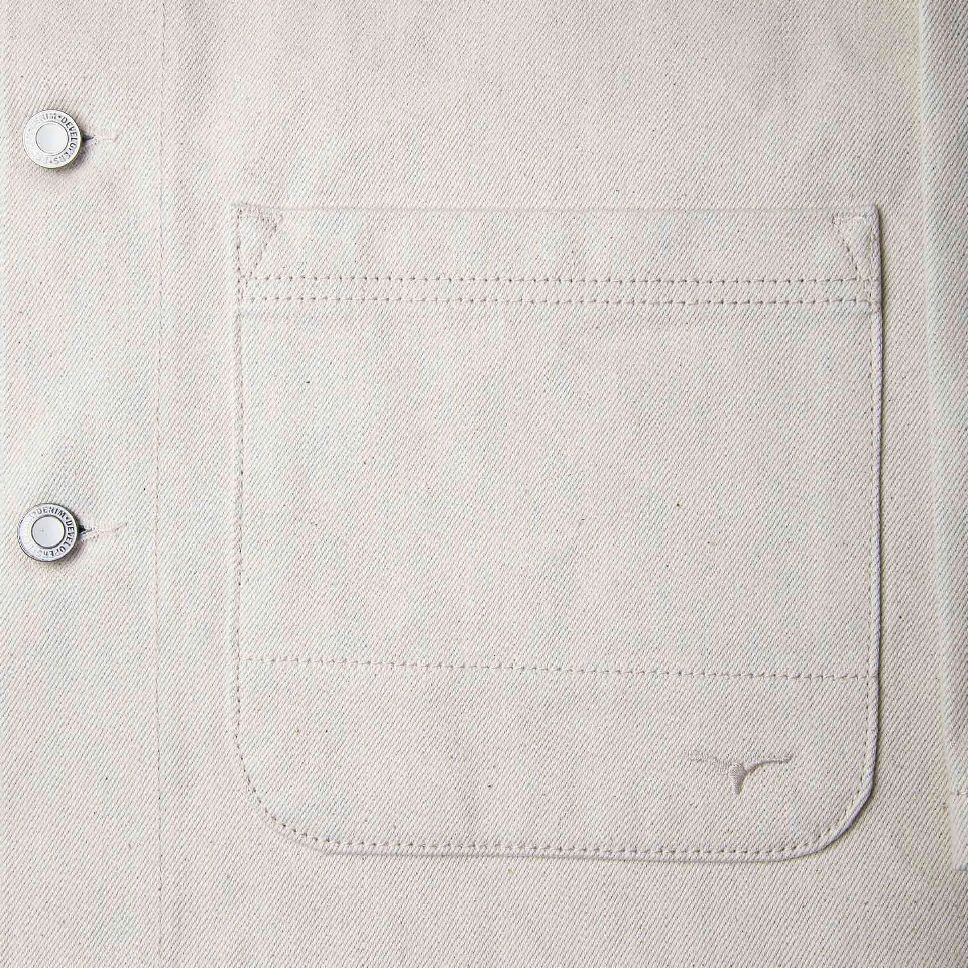 BWJ-01 WORKER JACKET 14 oz. ecru ‘paint roller’ selvedge
