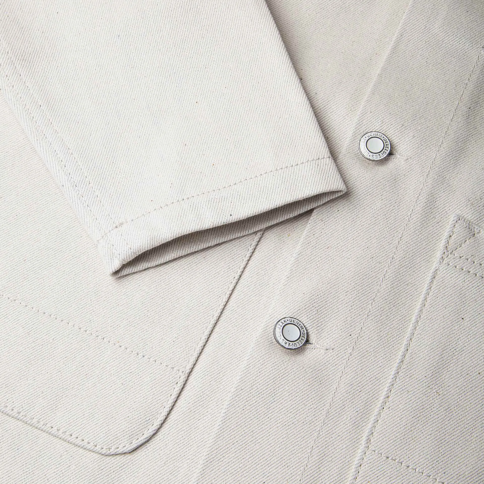 BWJ-01 WORKER JACKET 14 oz. ecru ‘paint roller’ selvedge