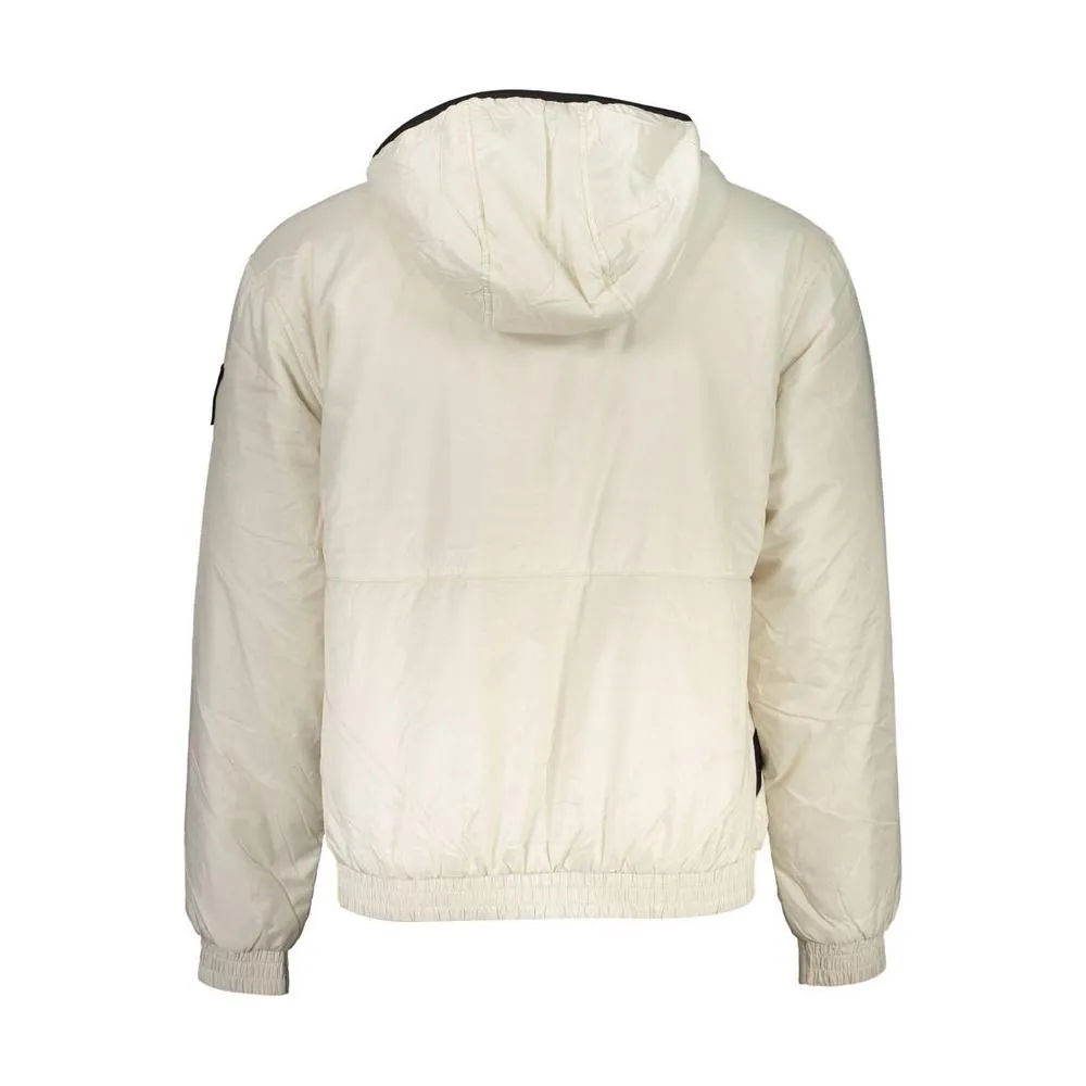 Calvin Klein Elegant Beige Hooded Jacket – Timeless Outerwear