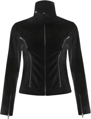 iTranyee Women's Winter Cropped Puffer Jacket Long Sleeve Zipper Cotton-Padded Coat Casual Warm High Neck Quilted Outwear