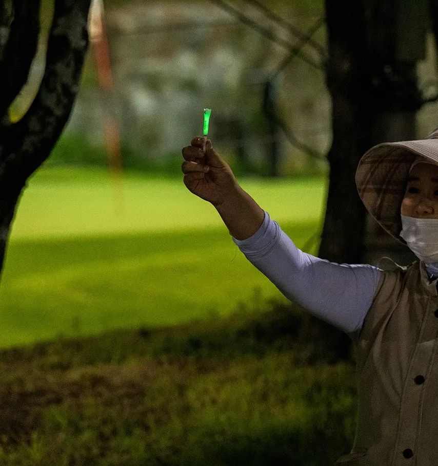 KAISER T1 Golf Tees Day Night Gifts Accessory Sets/ Long 1pcs Short 1pcs/ distance increase luminous anti-slicing Height fix Holders Glow in Dark Light up Flashing Made in Korea