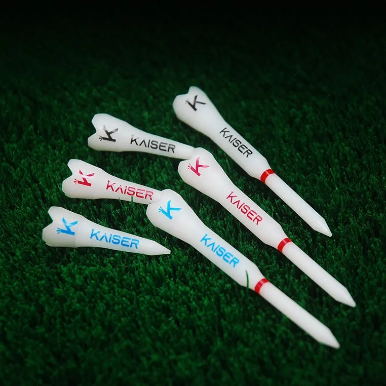 KAISER T1 Golf Tees Day Night Gifts Accessory Sets/ Long 1pcs Short 1pcs/ distance increase luminous anti-slicing Height fix Holders Glow in Dark Light up Flashing Made in Korea