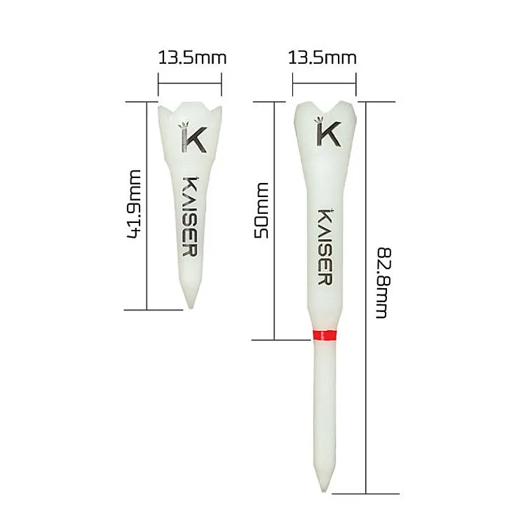 KAISER T1 Golf Tees Day Night Gifts Accessory Sets/ Long 1pcs Short 1pcs/ distance increase luminous anti-slicing Height fix Holders Glow in Dark Light up Flashing Made in Korea