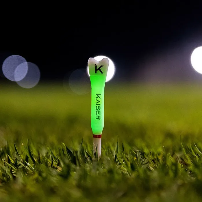KAISER T1 Golf Tees Day Night Gifts Accessory Sets/ Long 1pcs Short 1pcs/ distance increase luminous anti-slicing Height fix Holders Glow in Dark Light up Flashing Made in Korea