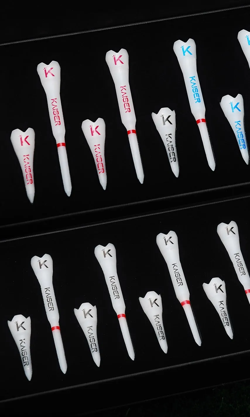 KAISER T1 Golf Tees Day Night Gifts Accessory Sets/ Long 1pcs Short 1pcs/ distance increase luminous anti-slicing Height fix Holders Glow in Dark Light up Flashing Made in Korea