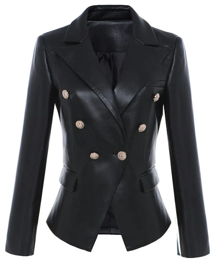 Leren Blazer Dames - Elegant en Tijdloos Design met Perfecte Pasvorm