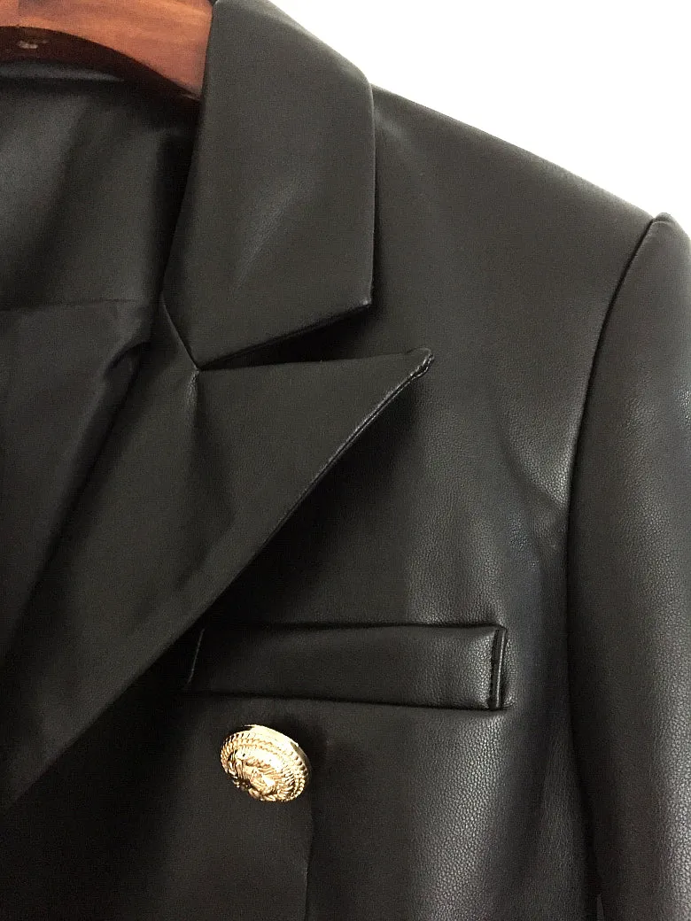Leren Blazer Dames - Elegant en Tijdloos Design met Perfecte Pasvorm