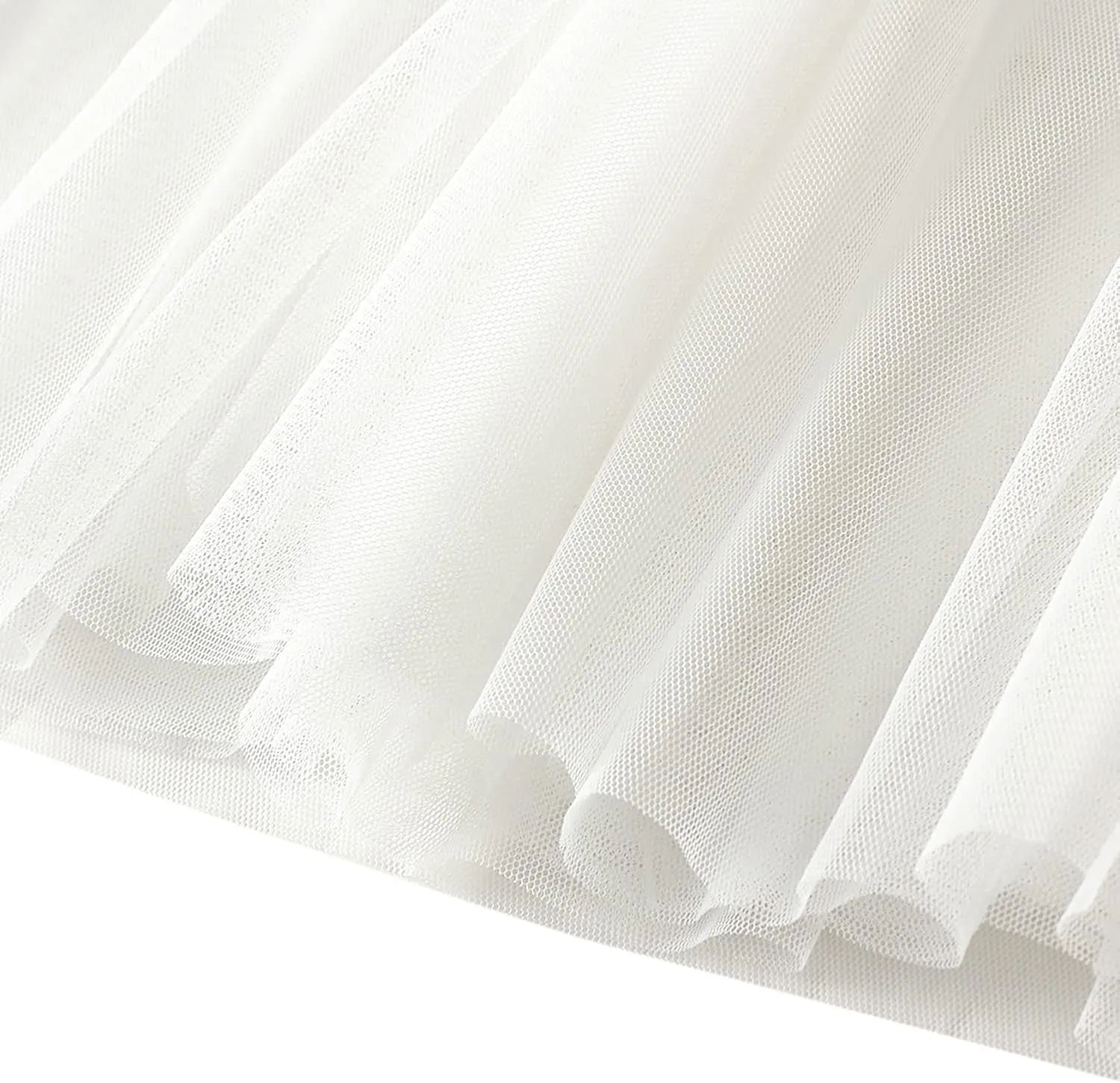 Lu's Chic Women's Pleated Tulle Skirt High Waist Tutu Skirt Chiffon Elastic Waist Summer Layered