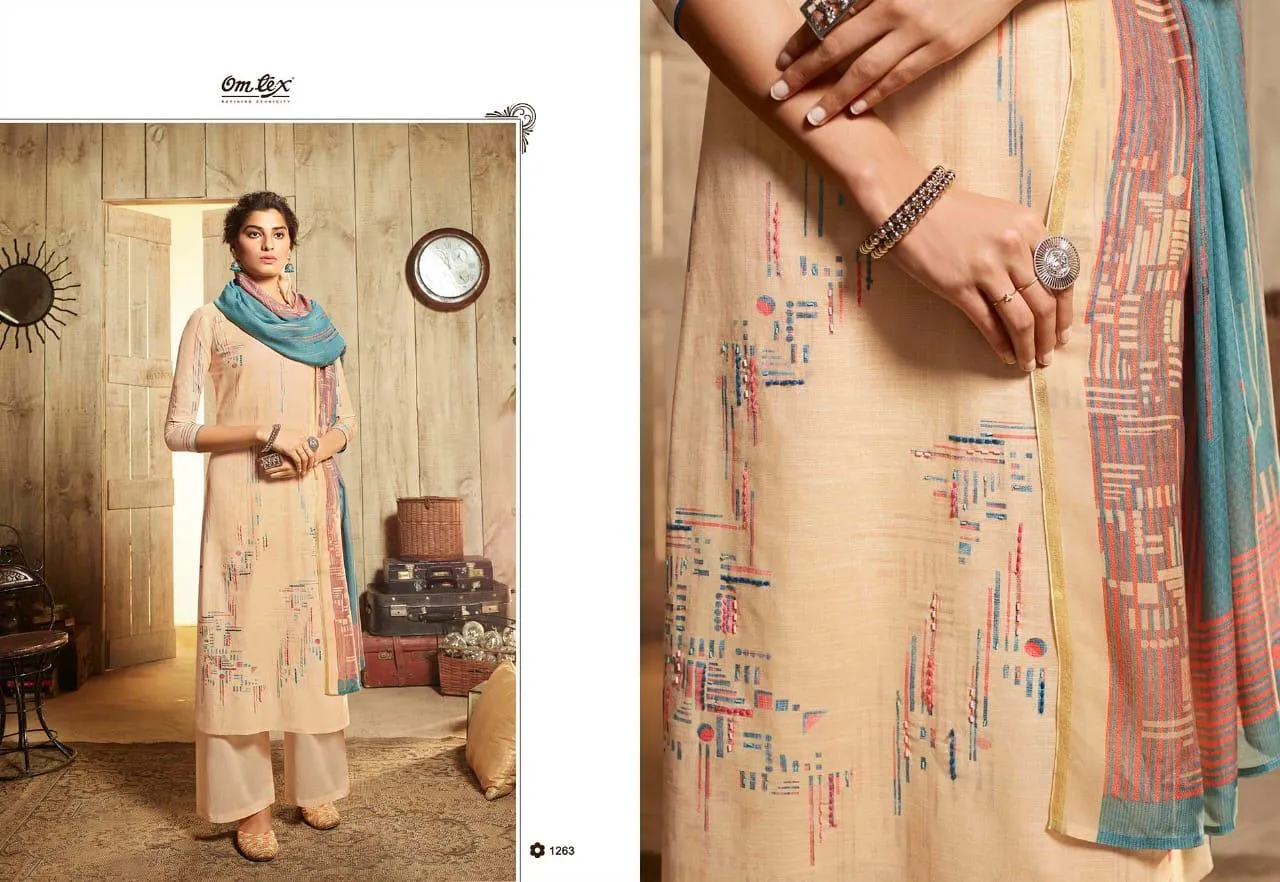 Omtex Presents Tehseen Printed Cotton Casual Wear Salwar Suits