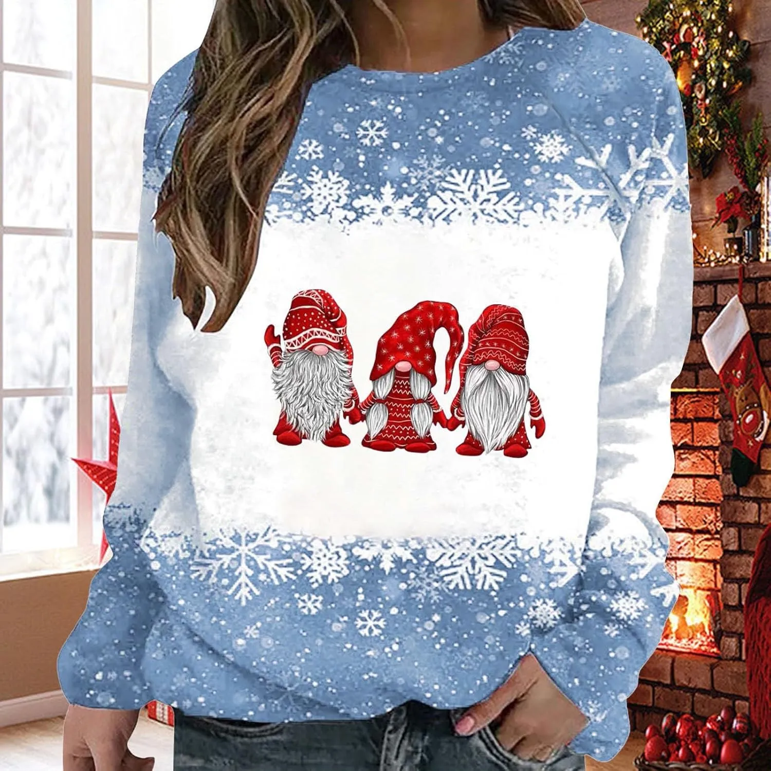 Oversized Hoodies For Women Long Sleeve Christmas Printed Sweatshirt Women'S Novelty Hoodiees Merry Sweatshirt Women