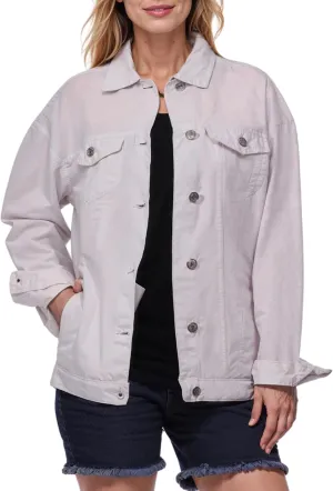 Oversized Jean Jacket for Women - Casual Trendy Fashion Denim Blue and Black Jean Jacket Women