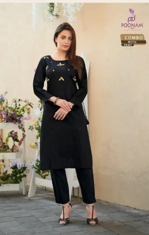Poonam Designer Darlim Jam Silk Cotton Casual Wear Kurtis Collection