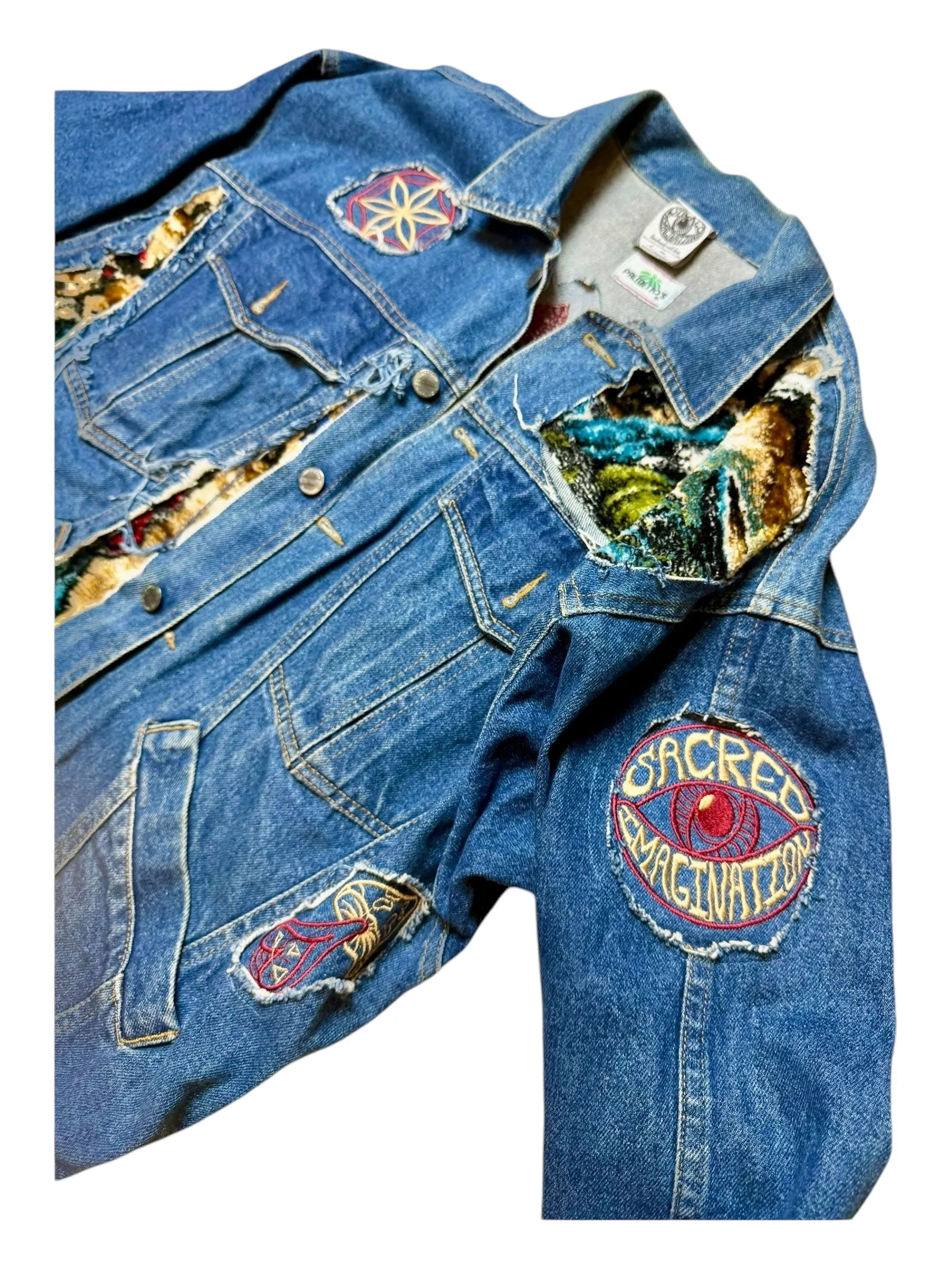 “Pyramids” Denim Jacket