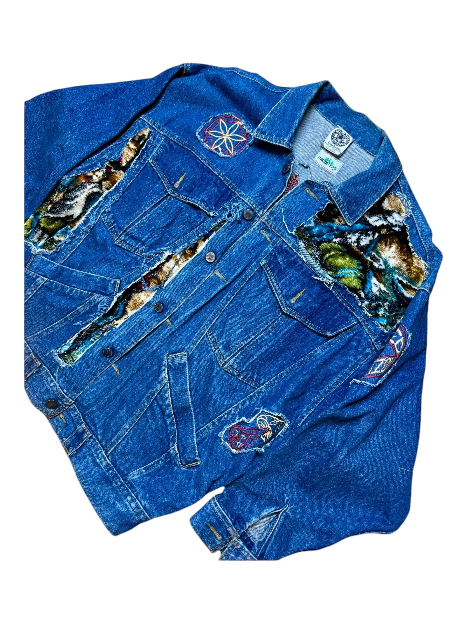“Pyramids” Denim Jacket