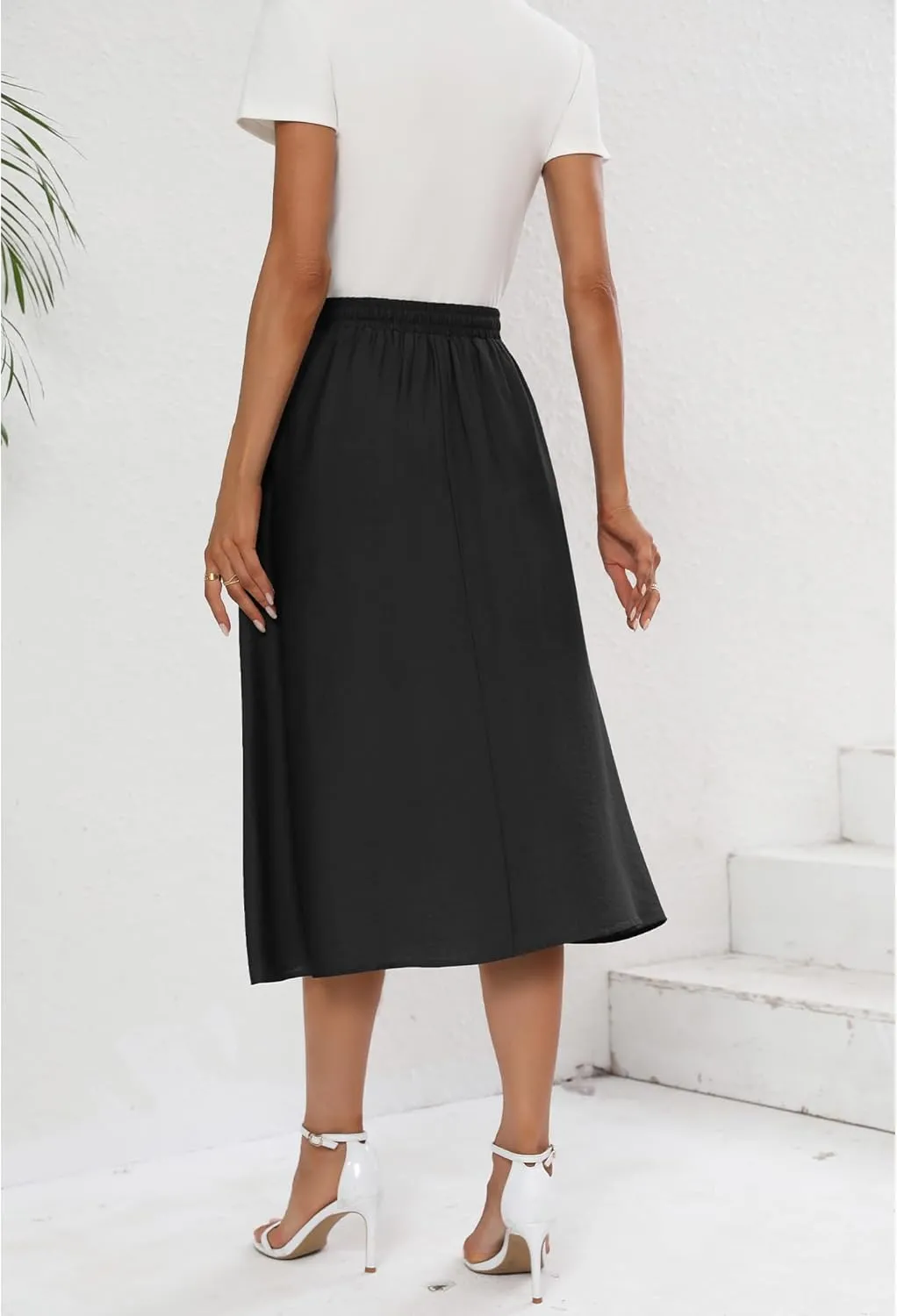 Summer Skirts with Pockets 2025 Boho Midi Length Skirt High Waisted Beach Cover Up for Women Trendy(S-2XL)