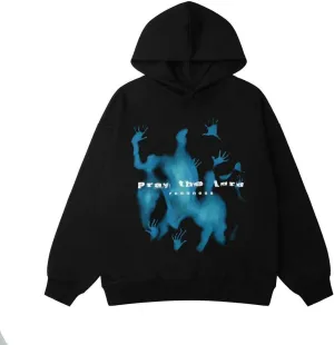 Unisex Womens Graphic Oversized Hoodie Pray the Lord Casual Hoodie Teen Girls Trendy Y2K Hooded Sweatshirt Streetwear