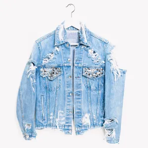 Vintage One a Kind Muse Studded Denim Jacket