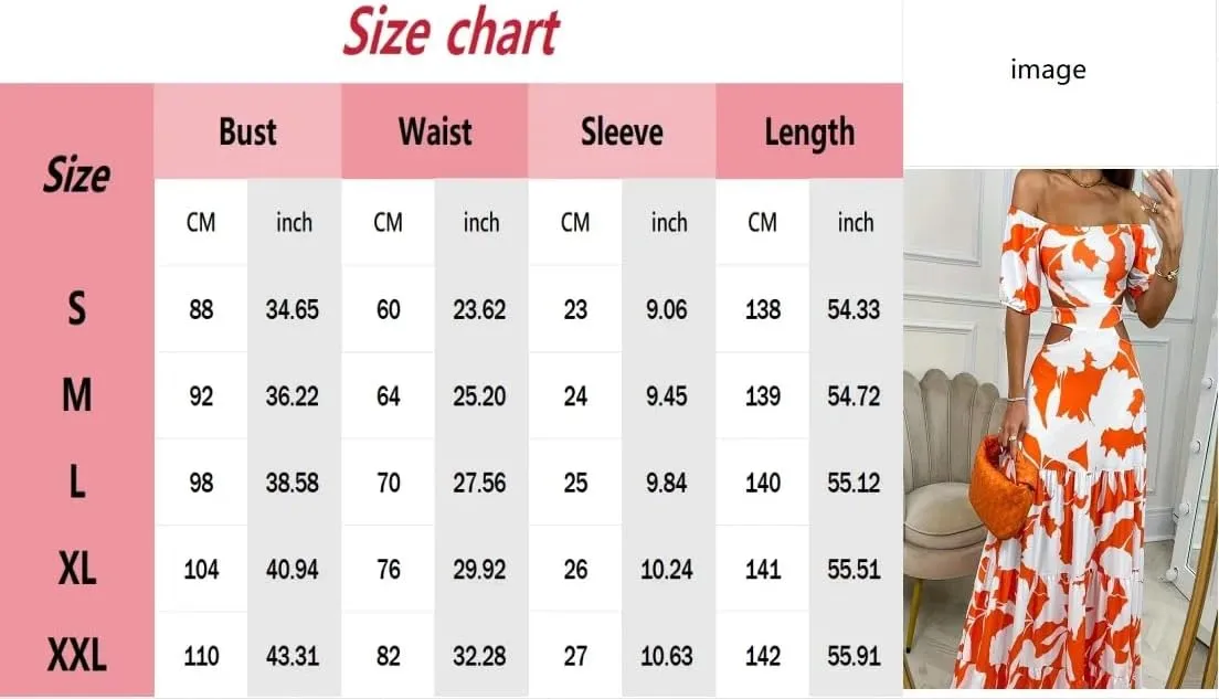 Women High Waist Floral Print Large Hem Long Dress Robe Female Clothes 2024 Chic Sexy Off The Shoulder Maxi Dresses