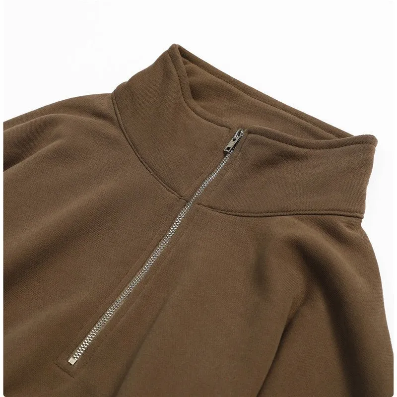 Zipper Drawstring Sports Tops