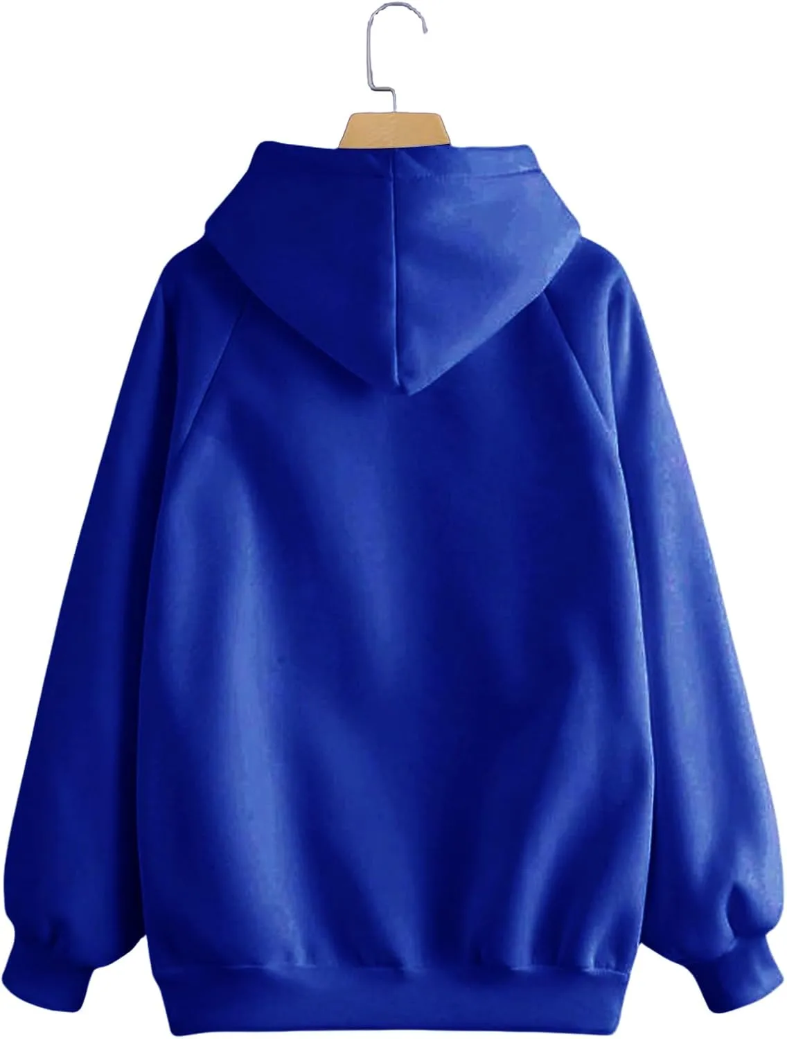 ZWRXW Women's Oversized Hoodies Drawstring Long Sleeve Basic Sweatshirt Casual Loose Fleece Pullover Trendy Teens Preppy Tops
