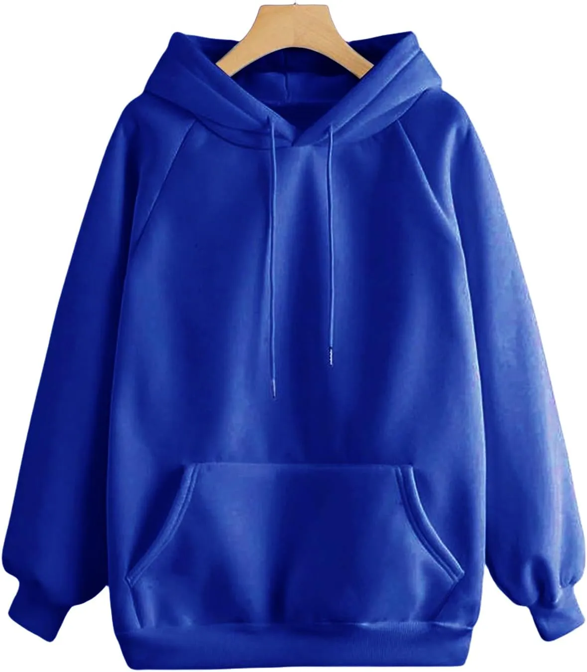 ZWRXW Women's Oversized Hoodies Drawstring Long Sleeve Basic Sweatshirt Casual Loose Fleece Pullover Trendy Teens Preppy Tops